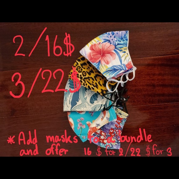 Washable Face mask Cotton 100% Buy 3 free 1 hand made USA - Picture 6 of 9